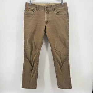 Kuhl Mens Khaki Vintage Patina Dye Kanvus Jean Size 36x32